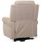 Fernsehsessel HWC-K63, Relaxsessel, Liegefunktion Aufstehhilfe Massage Heizfunktion, Stoff 220g/m Chenille ~ creme