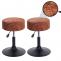 2er-Set Hocker HWC-C22, Sitzhocker, hhenverstellbar drehbar  37cm Stoff Chenille (465g/m) FSC ~ terrakotta