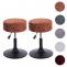 2er-Set Hocker HWC-C22, Sitzhocker, hhenverstellbar drehbar  37cm Stoff Chenille (465g/m) FSC ~ terrakotta