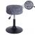 Hocker HWC-C22, Sitzhocker Schminkhocker, hhenverstellbar drehbar  37cm Stoff Chenille (465g/m) FSC ~ dunkelgrau