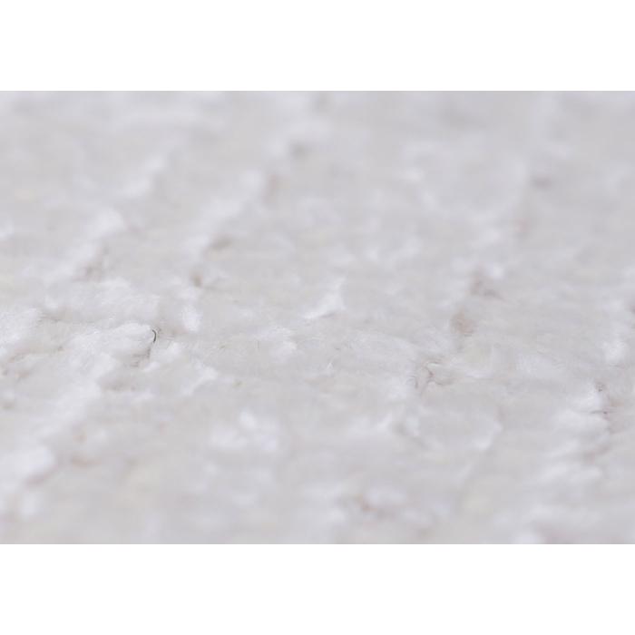 Hocker HWC-C22, Sitzhocker Schminkhocker, hhenverstellbar drehbar  37cm Stoff Chenille (465g/m) FSC ~ creme-wei