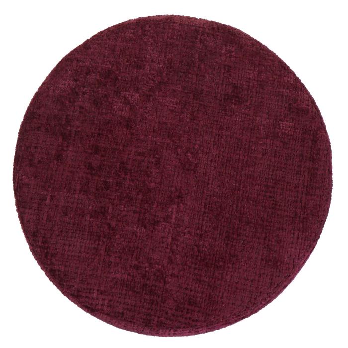 B-Ware (Futeller verbeult, Kratzer SK3) | Hocker HWC-C22, drehbar  37cm Stoff Chenille (465g/m) MVG ~ bordeaux