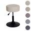Hocker HWC-C22, Sitzhocker Schminkhocker, hhenverstellbar drehbar  37cm Stoff Boucl (450g/m) FSC ~ creme-wei