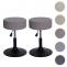 2er-Set Hocker HWC-C22, Sitzhocker Schminkhocker, hhenverstellbar drehbar  37cm Stoff Boucl 450g/m FSC ~ taupe