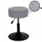 Hocker HWC-C22, Sitzhocker Schminkhocker, hhenverstellbar drehbar  37cm Stoff Boucl (450g/m) FSC ~ grau
