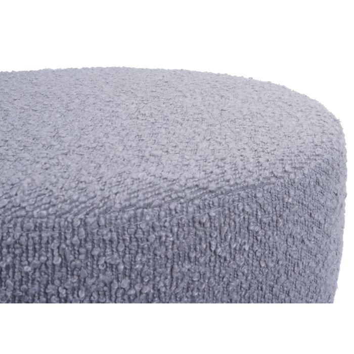 2er-Set Hocker HWC-C22, Sitzhocker Schminkhocker, hhenverstellbar drehbar  37cm Stoff Boucl 450g/m FSC ~ grau