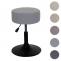 Hocker HWC-C22, Sitzhocker Schminkhocker, hhenverstellbar drehbar  37cm Stoff Boucl (450g/m) FSC ~ grau