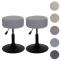 2er-Set Hocker HWC-C22, Sitzhocker Schminkhocker, hhenverstellbar drehbar  37cm Stoff Boucl 450g/m FSC ~ grau