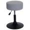 2er-Set Hocker HWC-C22, Sitzhocker Schminkhocker, hhenverstellbar drehbar  37cm Stoff Boucl 450g/m FSC ~ grau