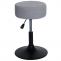 2er-Set Hocker HWC-C22, Sitzhocker Schminkhocker, hhenverstellbar drehbar  37cm Stoff Boucl 450g/m FSC ~ grau