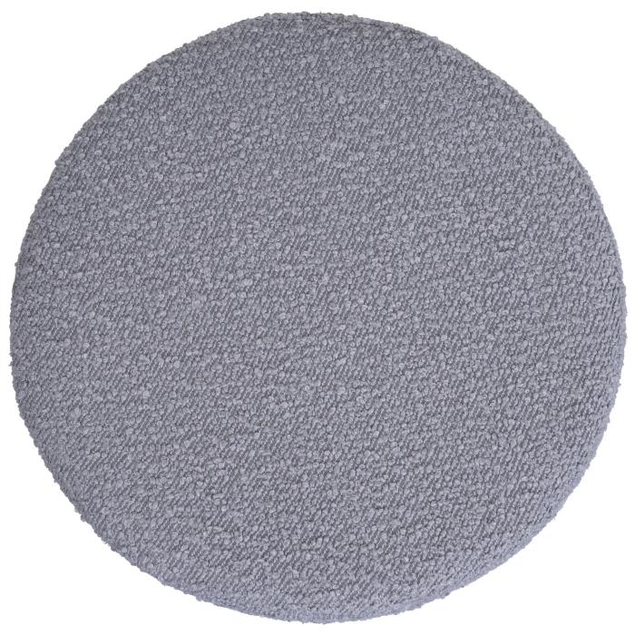 2er-Set Hocker HWC-C22, Sitzhocker Schminkhocker, hhenverstellbar drehbar  37cm Stoff Boucl 450g/m FSC ~ grau