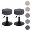 2er-Set Hocker HWC-C22, Sitzhocker Schminkhocker, hhenverstellbar drehbar  37cm Stoff Boucl 450g/m FSC ~ dunkelgrau