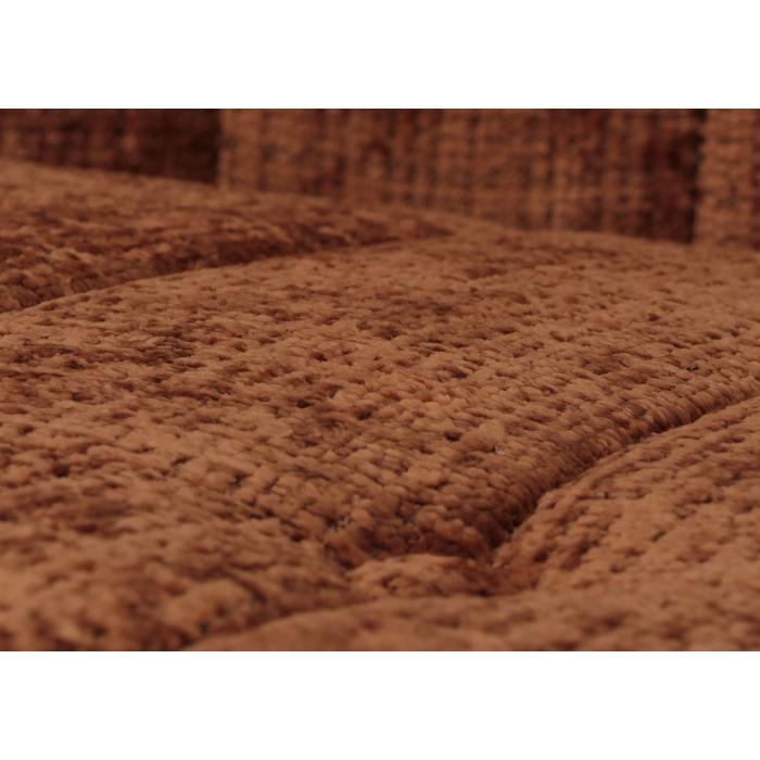 Schaukelstuhl HWC-K10, Relaxsessel, Holz FSC Stoff/Textil Chenille (465g/m) ~ terrakotta, Gestell Walnuss-Optik