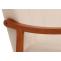 Schaukelstuhl HWC-K10, Relaxsessel, Holz FSC Stoff/Textil Boucl (450g/m) ~ creme, Gestell Walnuss-Optik