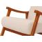 Schaukelstuhl HWC-K10, Relaxsessel, Holz FSC Stoff/Textil Boucl (450g/m) ~ creme, Gestell Walnuss-Optik