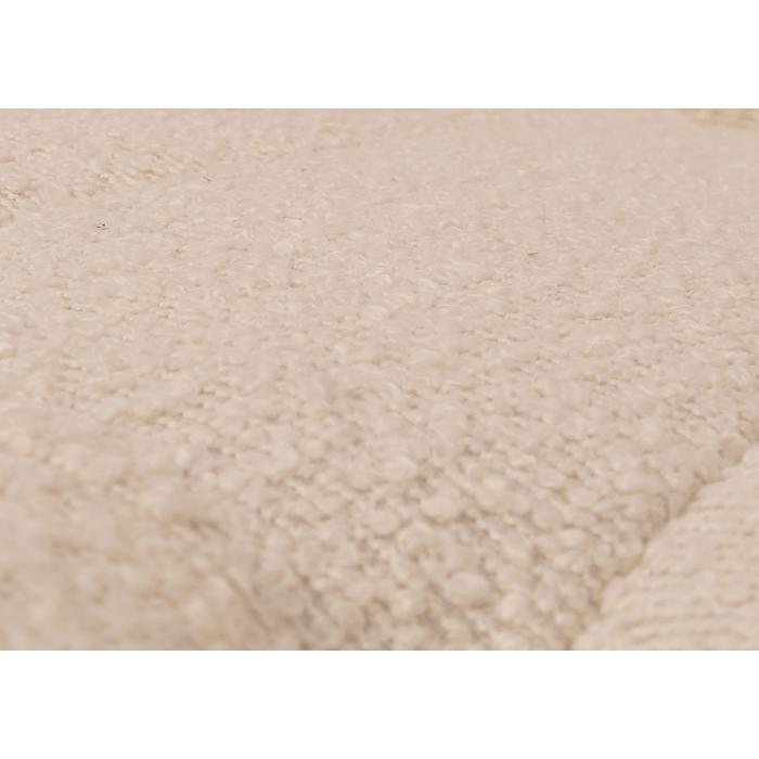 Schaukelstuhl HWC-K10, Relaxsessel, Holz FSC Stoff/Textil Boucl (450g/m) ~ creme, Gestell Walnuss-Optik