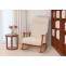 Stimmungsfotos vor ansprechendem Ambiente fr Produkt Schaukelstuhl HWC-K10, Relaxsessel, Holz FSC Stoff/Textil Boucl (450g/m) ~ creme, Gestell Walnuss-Optik