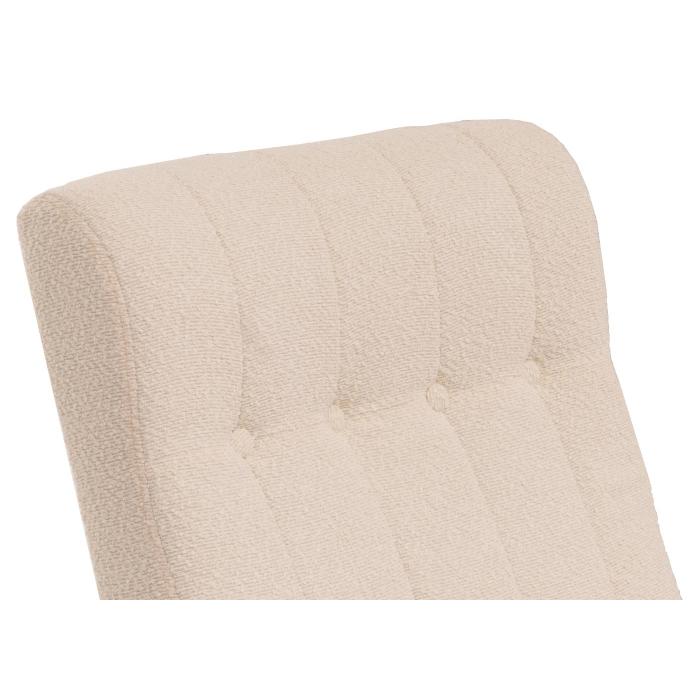 Schaukelstuhl HWC-K10, Relaxsessel, Holz FSC Stoff/Textil Boucl (450g/m) ~ creme, Gestell Walnuss-Optik