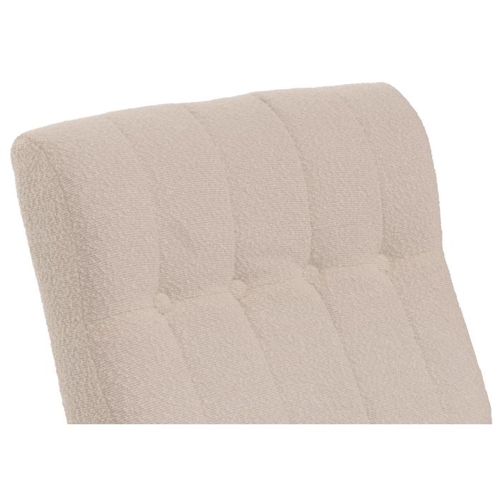 Schaukelstuhl HWC-K10, Relaxsessel, Holz FSC Stoff/Textil Boucl (450g/m) ~ beige, Gestell Walnuss-Optik