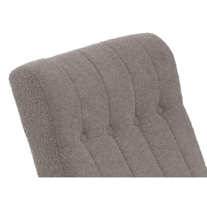 Schaukelstuhl HWC-K10, Relaxsessel, Holz FSC Stoff/Textil Boucl (450g/m) ~ grau, Gestell Walnuss-Optik