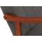 Schaukelstuhl HWC-K10, Relaxsessel, Holz FSC Stoff/Textil Boucl (450g/m) ~ dunkelgrau, Gestell Walnuss-Optik