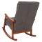 Schaukelstuhl HWC-K10, Relaxsessel, Holz FSC Stoff/Textil Boucl (450g/m) ~ dunkelgrau, Gestell Walnuss-Optik