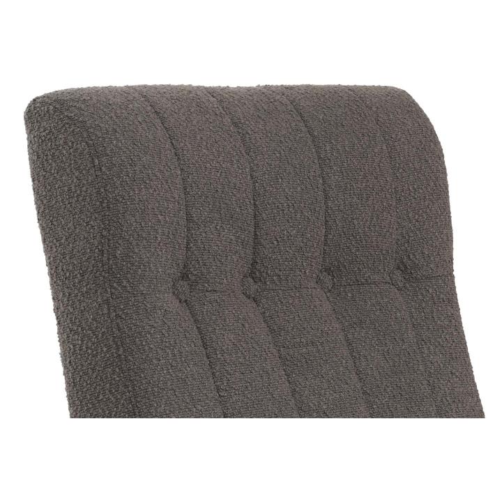 Schaukelstuhl HWC-K10, Relaxsessel, Holz FSC Stoff/Textil Boucl (450g/m) ~ dunkelgrau, Gestell Walnuss-Optik