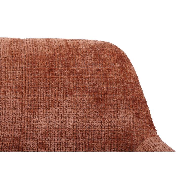 Esszimmerstuhl HWC-A50 II, Stuhl Kchenstuhl Polsterstuhl, Holz Stoff/Textil Chenille (465g/m) FSC ~ terrakotta