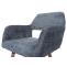 6er-Set Esszimmerstuhl HWC-A50 II, Kchenstuhl Polsterstuhl, Holz Stoff/Textil Chenille (465g/m) FSC ~ dunkelgrau