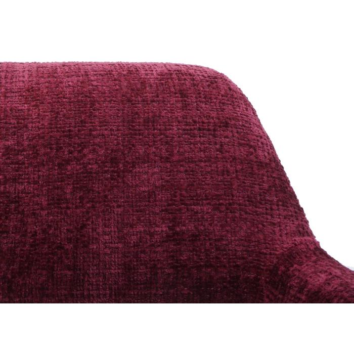 6er-Set Esszimmerstuhl HWC-A50 II, Kchenstuhl Polsterstuhl, Holz Stoff/Textil Chenille (465g/m) FSC ~ bordeaux