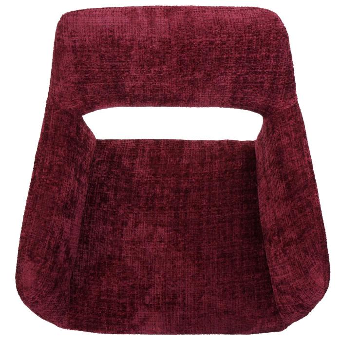 6er-Set Esszimmerstuhl HWC-A50 II, Kchenstuhl Polsterstuhl, Holz Stoff/Textil Chenille (465g/m) FSC ~ bordeaux