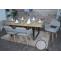6er-Set Esszimmerstuhl HWC-A50 II, Stuhl Kchenstuhl Polsterstuhl, Holz Stoff/Textil Boucl (450g/m) FSC ~ grau