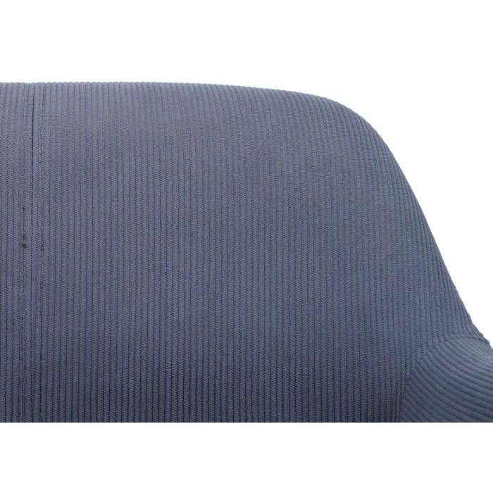Esszimmerstuhl HWC-A50 II, Stuhl Kchenstuhl Polsterstuhl, Holz Stoff/Textil Cord (400g/m) FSC ~ dunkelgrau