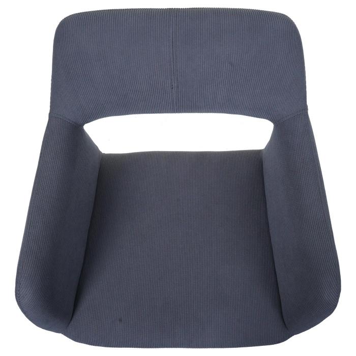 Esszimmerstuhl HWC-A50 II, Stuhl Kchenstuhl Polsterstuhl, Holz Stoff/Textil Cord (400g/m) FSC ~ dunkelgrau