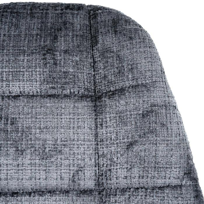 2er-Set Esszimmerstuhl HWC-A60, Kchenstuhl Stuhl Drehstuhl, Stahl FSC Stoff/Textil Chenille (465g/m) ~ dunkelgrau