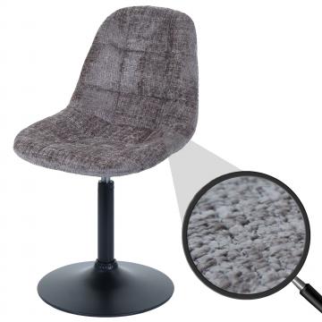 Esszimmerstuhl HWC-A60, Kchenstuhl Stuhl Drehstuhl, Stahl FSC Stoff/Textil Chenille (465g/m) ~ braun