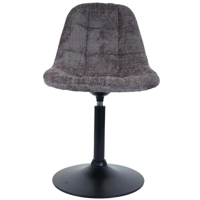 Esszimmerstuhl HWC-A60, Kchenstuhl Stuhl Drehstuhl, Stahl FSC Stoff/Textil Chenille (465g/m) ~ braun