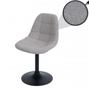 Esszimmerstuhl HWC-A60, Kchenstuhl Stuhl Drehstuhl, Stahl FSC Stoff/Textil Boucl (450g/m) ~ taupe