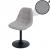Esszimmerstuhl HWC-A60, Kchenstuhl Stuhl Drehstuhl, Stahl FSC Stoff/Textil Boucl (450g/m) ~ taupe