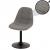 Esszimmerstuhl HWC-A60, Kchenstuhl Stuhl Drehstuhl, Stahl FSC Stoff/Textil Boucl (450g/m) ~ grau