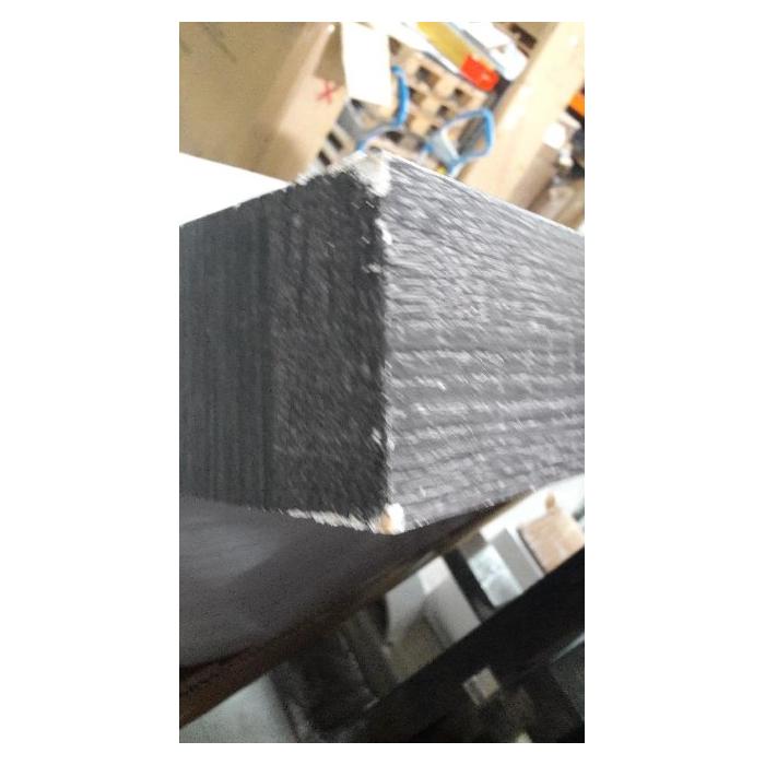 Defekte Ware (Platte beschdigt SK3) | Couchtisch Kos T573, Wohnzimmertisch, 43x110x60cm ~Eicheoptik, dunkle Metall-Fe