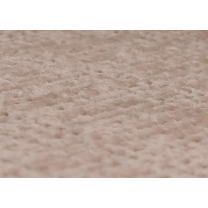 Relaxsessel HWC-C76, Schaukelstuhl Schwingstuhl mit Hocker Stoff Chenille (465g/m) ko-Tex ~ creme, Gestell wei