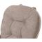 Relaxsessel HWC-C76, Schaukelstuhl Schwingstuhl mit Hocker Stoff Chenille (465g/m) ko-Tex ~ creme, Gestell wei