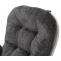 Relaxsessel HWC-C76, Schaukelstuhl Schwingstuhl mit Hocker Stoff Chenille (465g/m) ko-Tex ~ dunkelgrau, Gestell wei