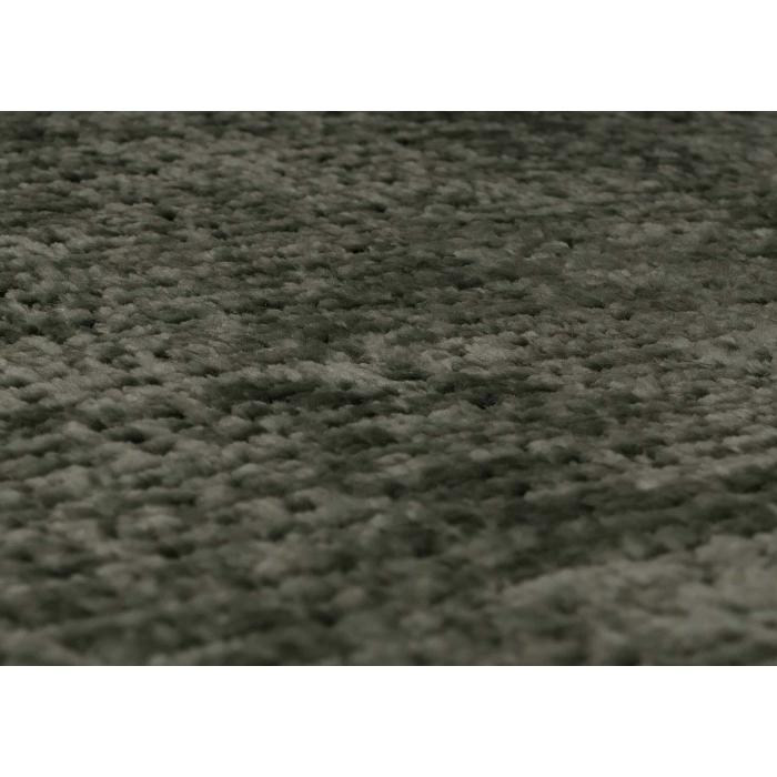 Relaxsessel HWC-C76, Schaukelstuhl Schwingstuhl mit Hocker Stoff Chenille (465g/m) ko-Tex ~ grn, Gestell wei