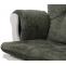 Relaxsessel HWC-C76, Schaukelstuhl Schwingstuhl mit Hocker Stoff Chenille (465g/m) ko-Tex ~ grn, Gestell wei