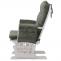 Relaxsessel HWC-C76, Schaukelstuhl Schwingstuhl mit Hocker Stoff Chenille (465g/m) ko-Tex ~ grn, Gestell wei