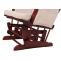 Relaxsessel HWC-C76, Schaukelstuhl Sessel Schwingstuhl mit Hocker Stoff Cord 320g/m ko-Tex ~ creme Gestell dunkel