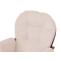 Relaxsessel HWC-C76, Schaukelstuhl Sessel Schwingstuhl mit Hocker Stoff Cord 320g/m ko-Tex ~ creme Gestell dunkel
