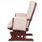 Relaxsessel HWC-C76, Schaukelstuhl Sessel Schwingstuhl mit Hocker Stoff Cord 320g/m ko-Tex ~ creme Gestell dunkel